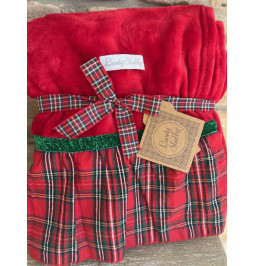 Plaid Rosso Royal con balza...